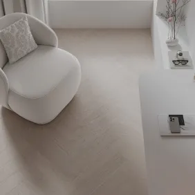 Rakinamos vinilinės grindys eglute Barlinek Next Step Herringbone DP5000029 Silk Oak