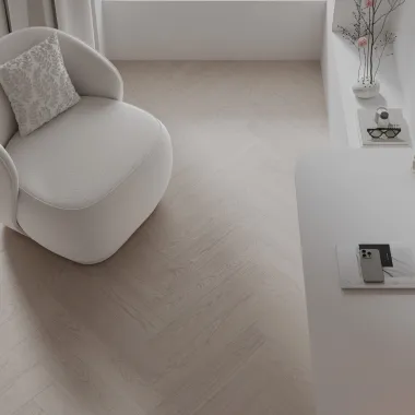 Rakinamos vinilinės grindys eglute Barlinek Next Step Herringbone DP5000029 Silk Oak