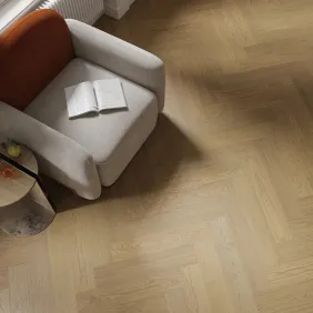 Rakinamos vinilinės grindys eglute Barlinek Next Step Herringbone DP5000033 Antic Oak