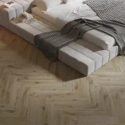 Rakinamos vinilinės grindys eglute Barlinek Next Step Herringbone DP5000031 Desert Oak
