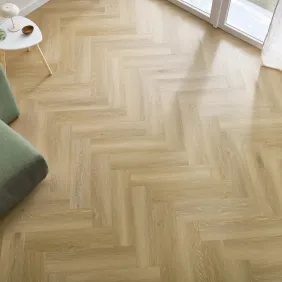 Klijuojamos vinilinės grindys eglute Arbiton Amaron Herringbone Mineral Dryback DAS 222 Johannes Oak