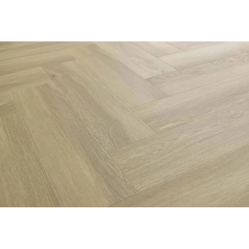 Rakinamos vinilinės grindys eglute Arbiton Amaron Herringbone EIR Acoustic CASA 222 Johannes Oak