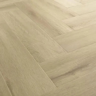 Rakinamos vinilinės grindys eglute Arbiton Amaron Herringbone EIR Acoustic CASA 228 Princeton Oak