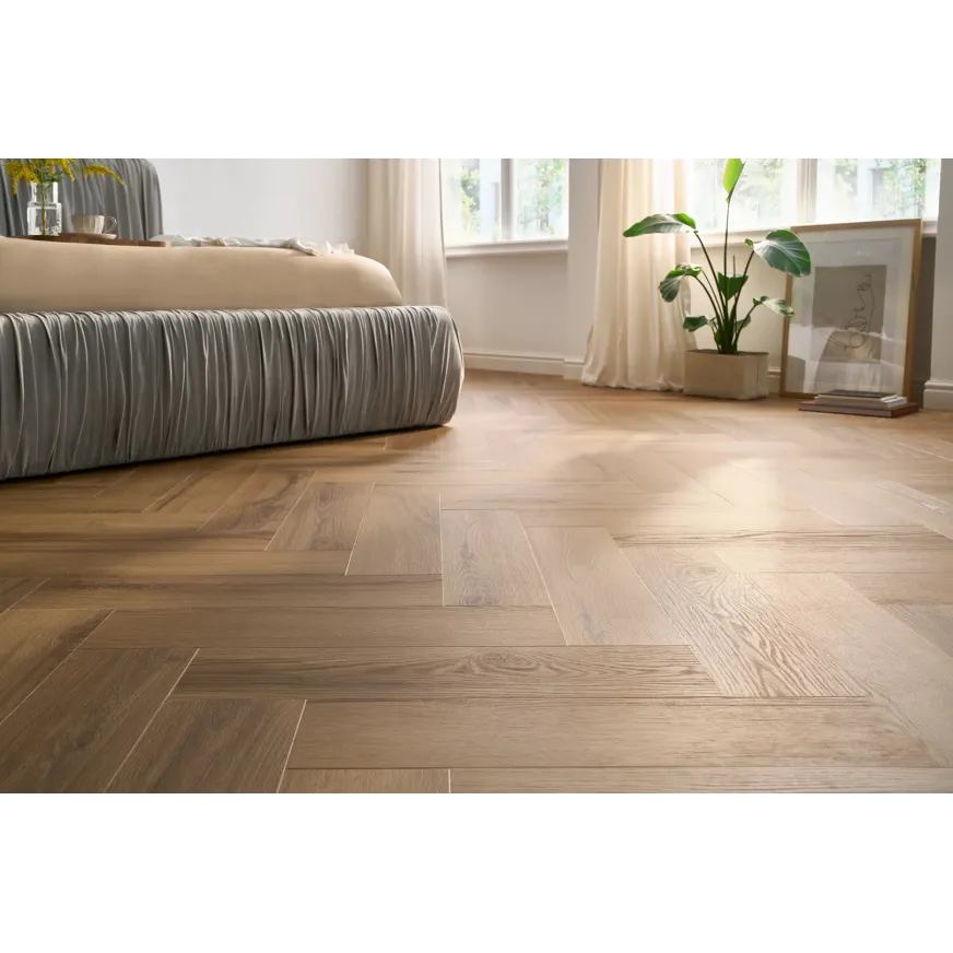 Rakinamos vinilinės grindys eglute Arbiton Amaron Herringbone EIR CAS 229 Rochester Oak