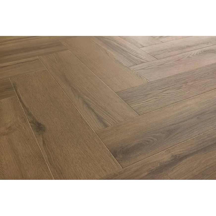 Rakinamos vinilinės grindys eglute Arbiton Amaron Herringbone EIR Acoustic CASA 229 Rochester Oak